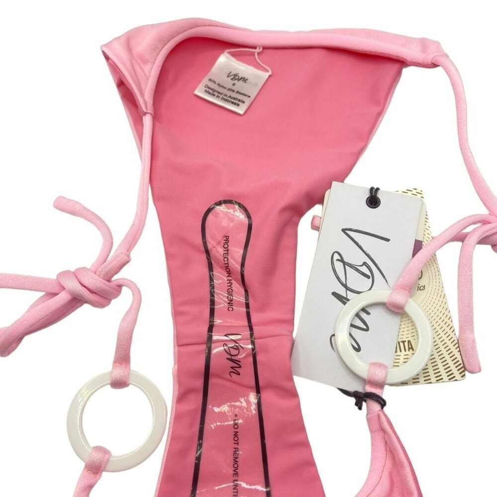 VDM The Label Revolve Pink Swimwear‎ Adjustable String Bikini Bottoms Small - Picture 9 of 13